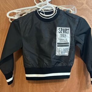 NWT Boy’s size 5 / 6 Black Pullover sport’s shirt by One Child